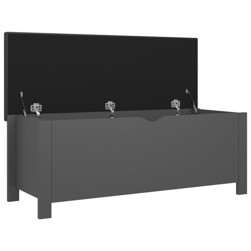 vidaXL Úložný box s vankúšom sivá 105x40x45 cm drevotrieska 