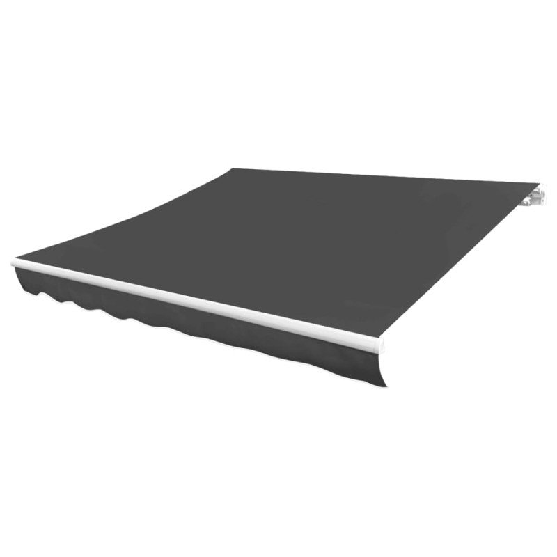 vidaXL Tieniaca plachta na markízu, plátená, antracitová 300x250 cm