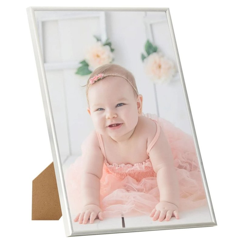 vidaXL Fotorámiky na stenu alebo stôl 5 ks strieborné 40x50 cm MDF