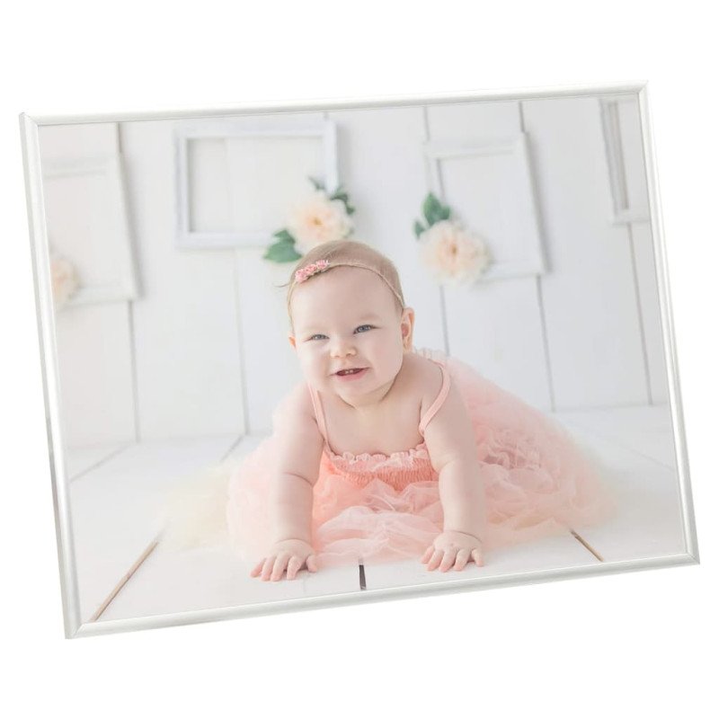 vidaXL Fotorámiky na stenu alebo stôl 5 ks strieborné 40x50 cm MDF