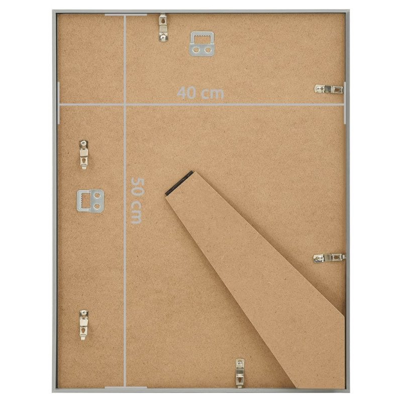 vidaXL Fotorámiky na stenu alebo stôl 5 ks strieborné 40x50 cm MDF