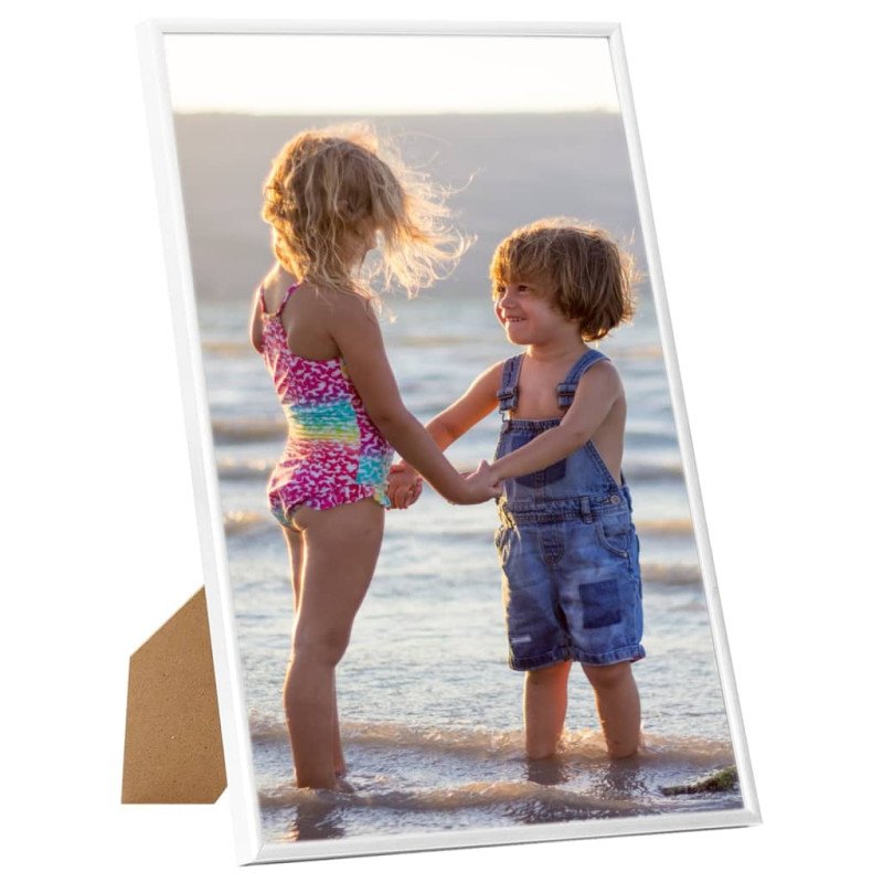 vidaXL Fotorámiky na stenu alebo stôl 3 ks biela 21x29,7 cm MDF
