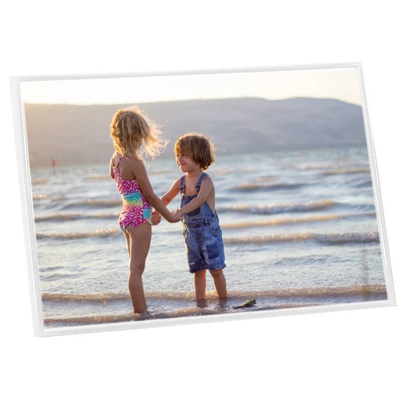 vidaXL Fotorámiky na stenu alebo stôl 3 ks biela 21x29,7 cm MDF
