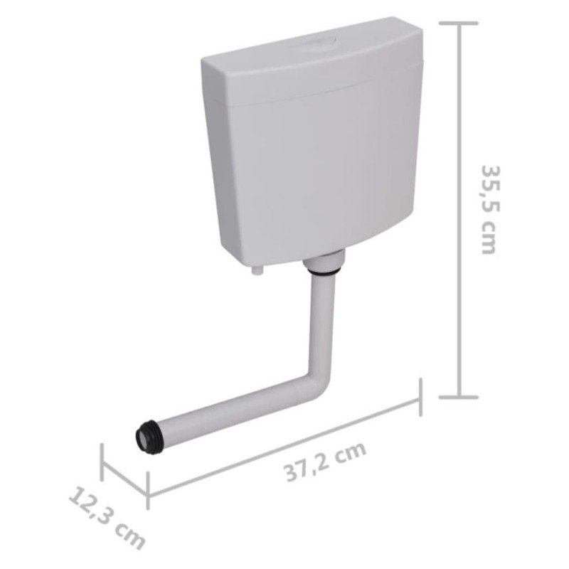 vidaXL WC nádržka so spodným prívodom vody 3/6 l, sivá