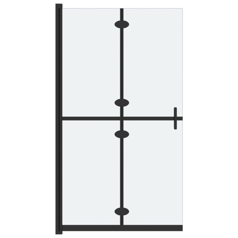 vidaXL Skladacia sprchová zástena nepriehľadné ESG sklo 80x190 cm