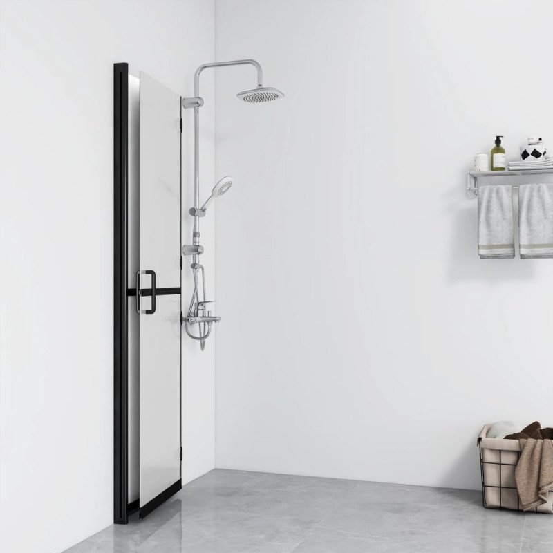 vidaXL Skladacia sprchová zástena nepriehľadné ESG sklo 80x190 cm