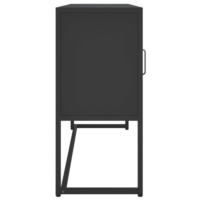 vidaXL Komoda čierna 105x35x75 cm oceľ