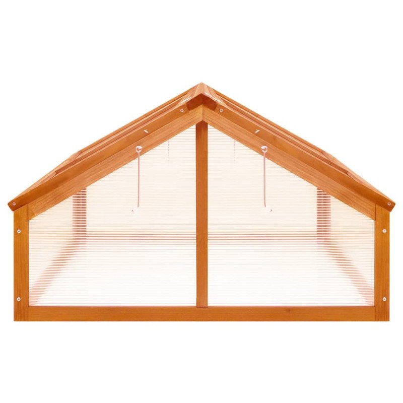 vidaXL Skleník hnedá 114x80x50 cm jedľové drevo