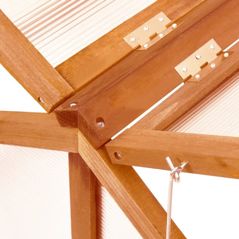 vidaXL Skleník hnedá 114x80x50 cm jedľové drevo
