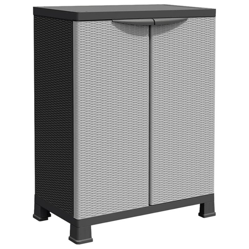 vidaXL Plastová skrinka 68x39x92 cm ratanový dizajn