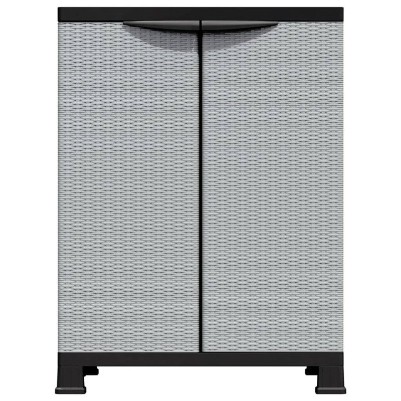 vidaXL Plastová skrinka 68x39x92 cm ratanový dizajn
