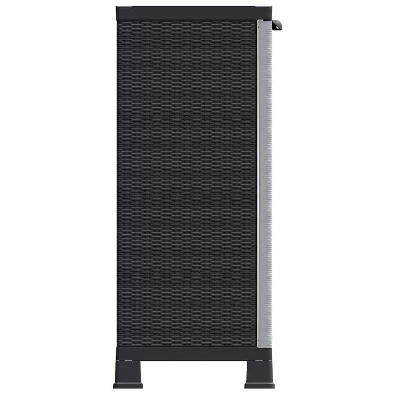 vidaXL Plastová skrinka 68x39x92 cm ratanový dizajn