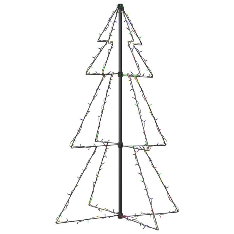 vidaXL Vianočný stromček, kužeľ, 160 LED, dovnútra aj von 78x120 cm