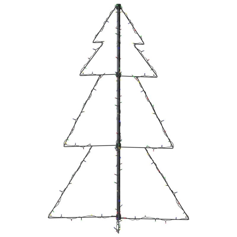 vidaXL Vianočný stromček, kužeľ, 160 LED, dovnútra aj von 78x120 cm