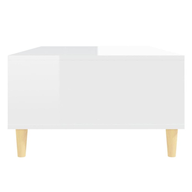 vidaXL Konferenčný stolík lesklý biely 103,5x60x35 cm drevotrieska