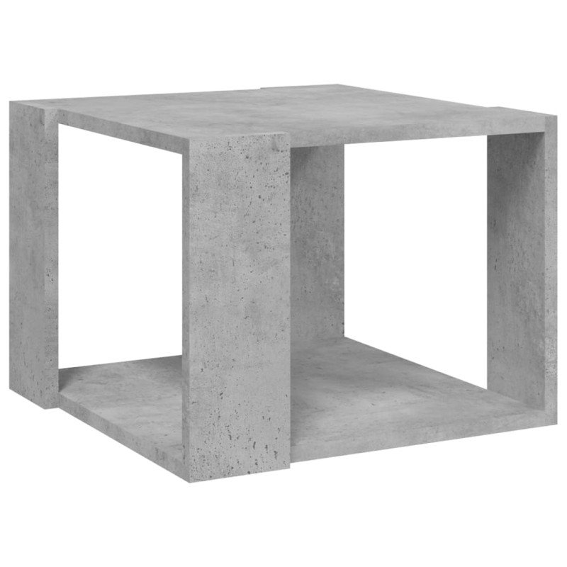 vidaXL Konferenčný stolík, betónovo sivý 40x40x30 cm, kompozitné drevo