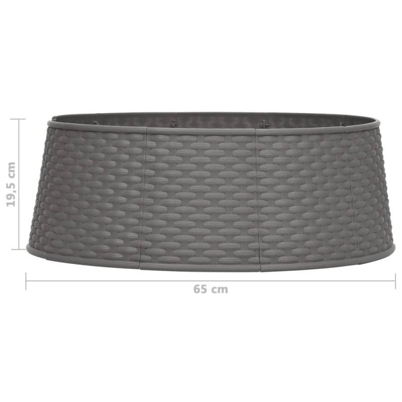 vidaXL Spodný kryt na vianočný stromček hnedý Ø 65x19,5 cm