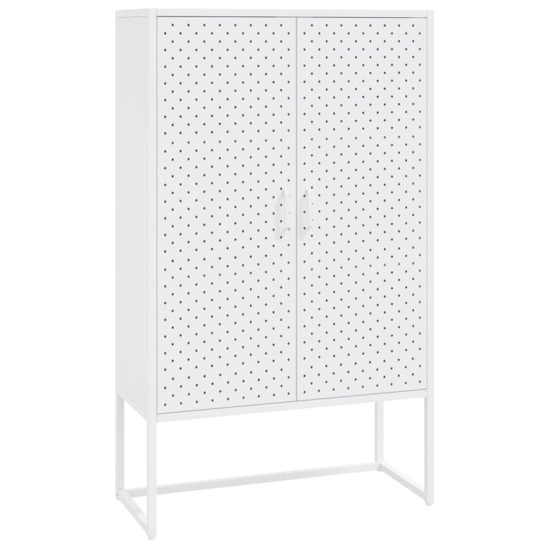 vidaXL Vysoká skrinka biela 80x35x135 cm oceľ