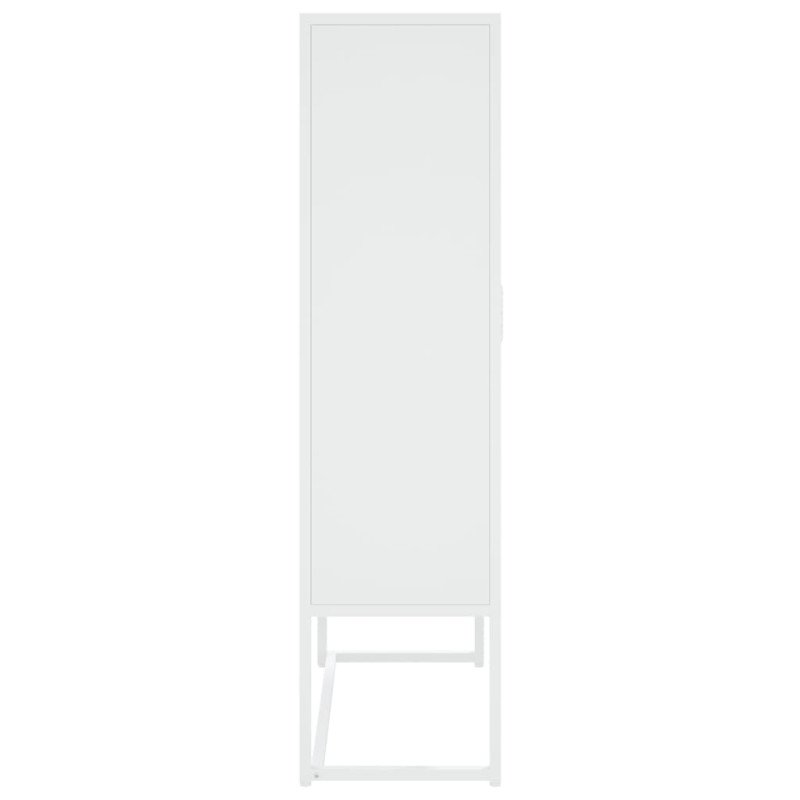 vidaXL Vysoká skrinka biela 80x35x135 cm oceľ