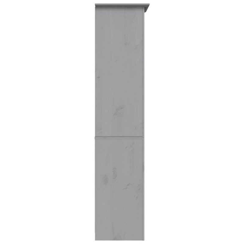 vidaXL Knižnica BODO sivá 80x38x180 cm masívna borovica 5 políc