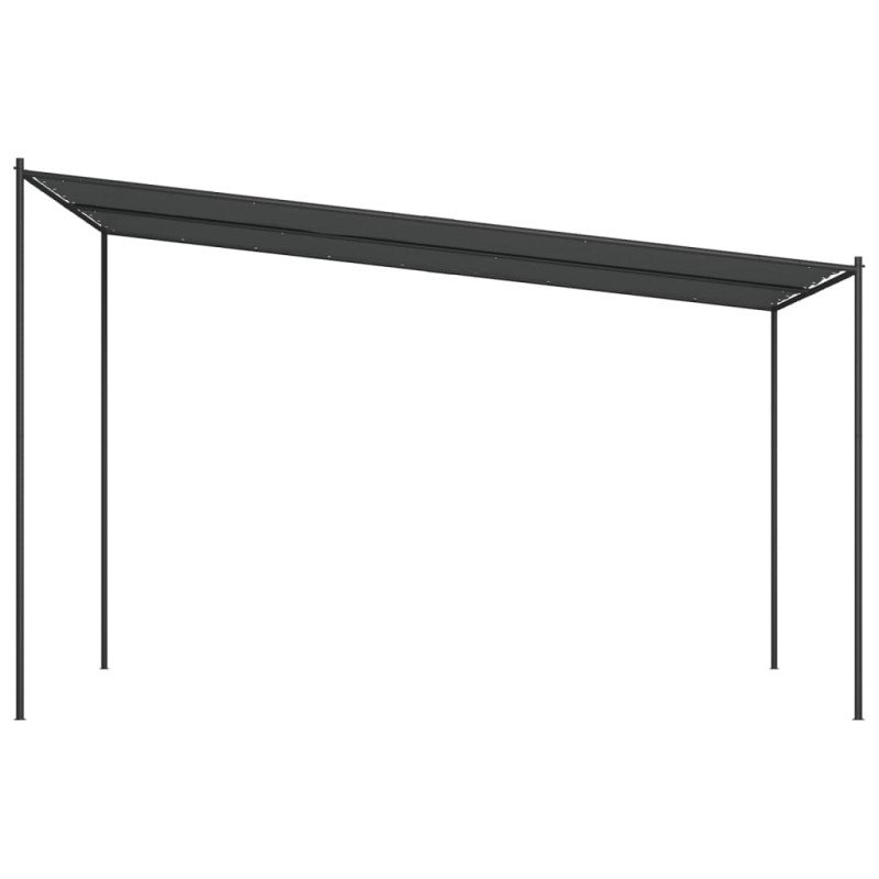 vidaXL Altánok antracitový 4x4 m 180 g/m² látka a oceľ