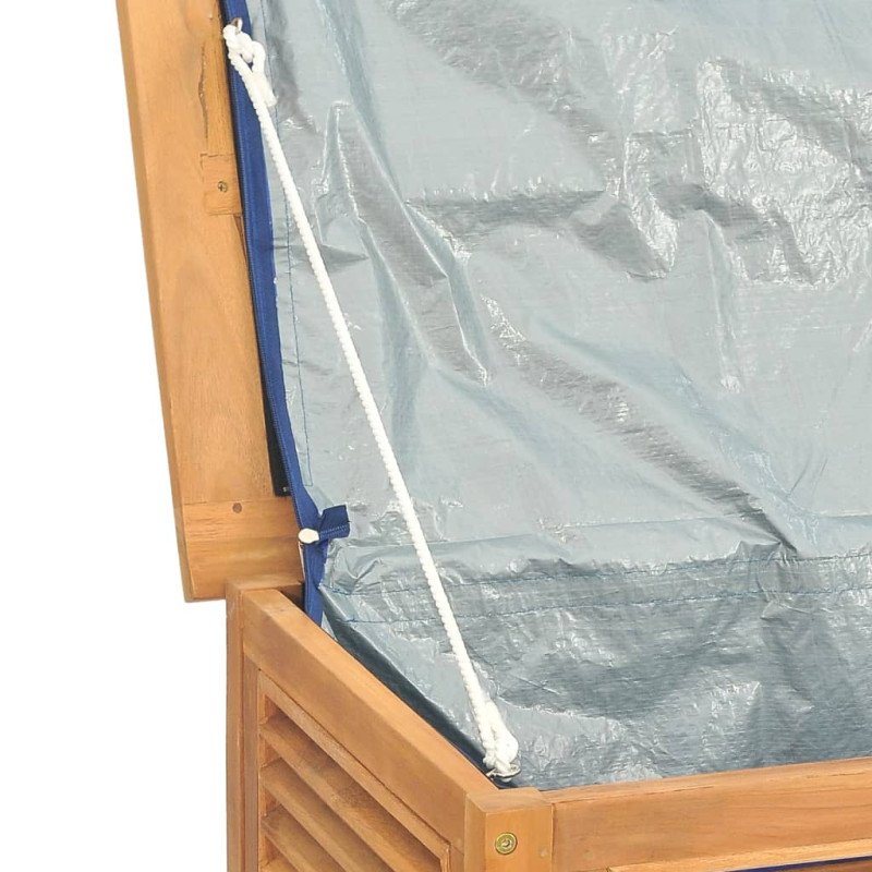 vidaXL Záhradný úložný box s vreckom 60x50x5 cm masívny teak