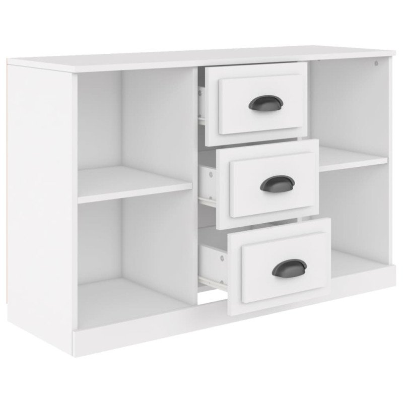 vidaXL Komoda biela 104,5x35,5x67,5 cm kompozitné drevo