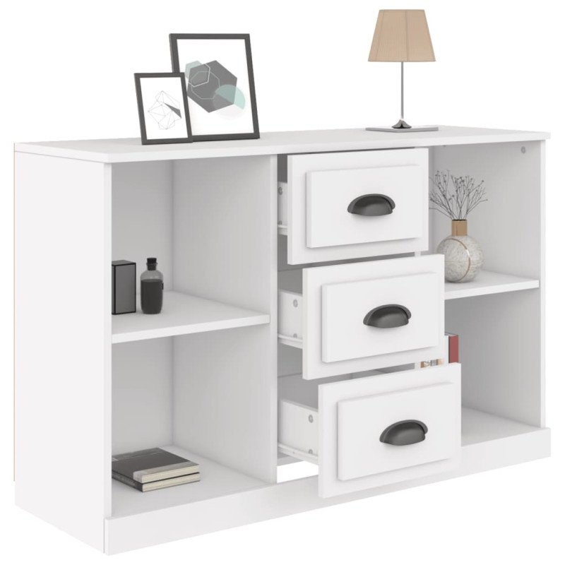 vidaXL Komoda biela 104,5x35,5x67,5 cm kompozitné drevo