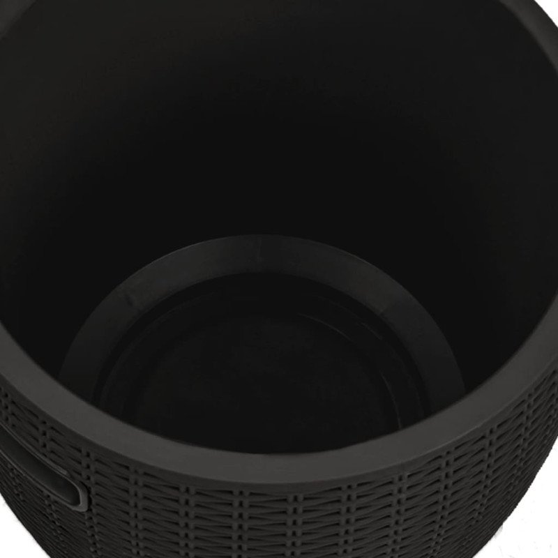 vidaXL 4-v-1 záhradný úložný box čierny polypropylén