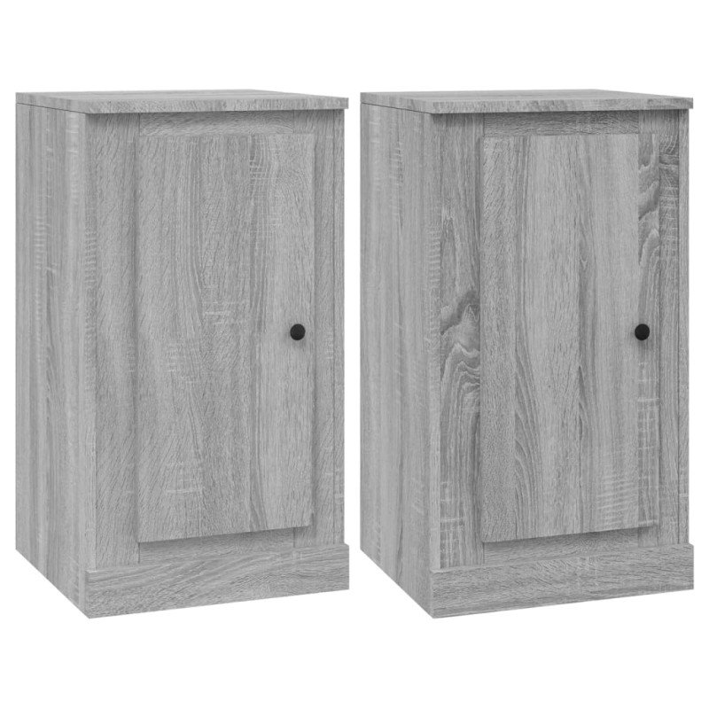 vidaXL Komody 2 ks sivý dub sonoma 37,5x35,5x67,5 cm kompozitné drevo