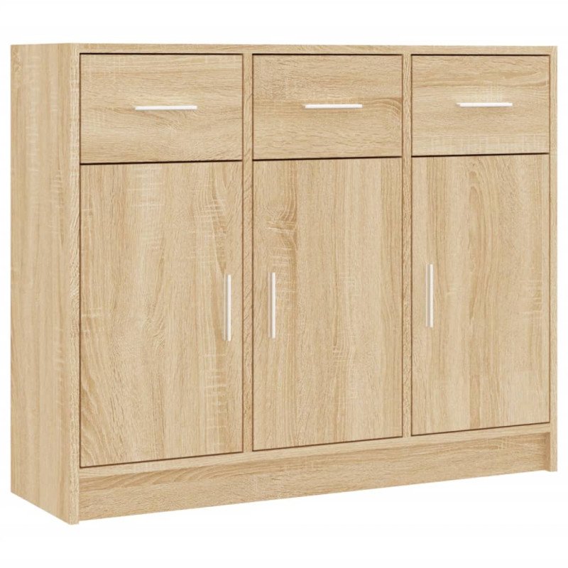 vidaXL Komoda dub sonoma 91x28x75 cm kompozitné drevo