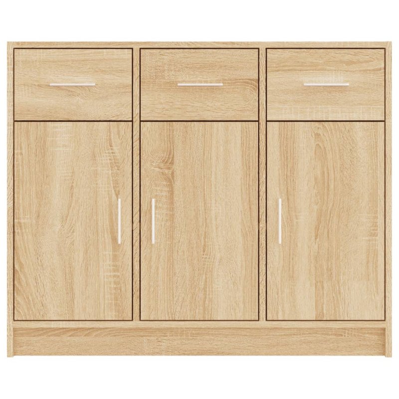 vidaXL Komoda dub sonoma 91x28x75 cm kompozitné drevo