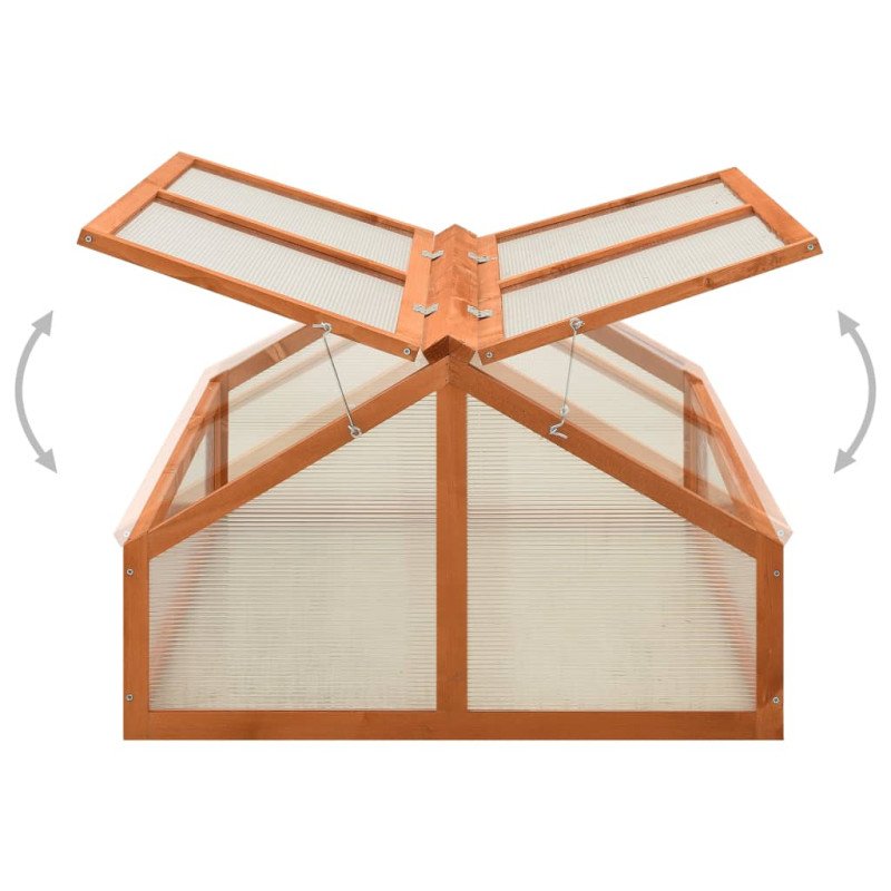 vidaXL Skleník 120x80x50 cm jedľové drevo