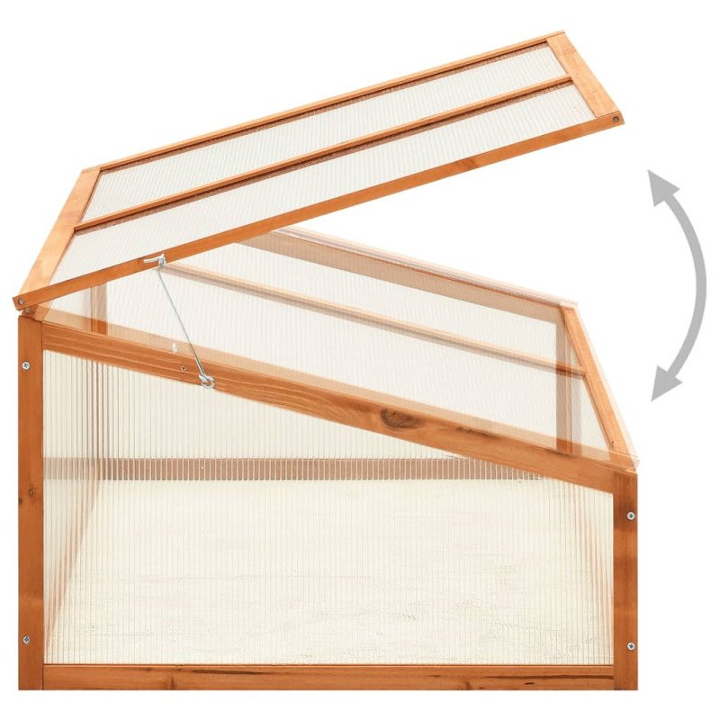 vidaXL Skleník 100x65x40 cm jedľové drevo