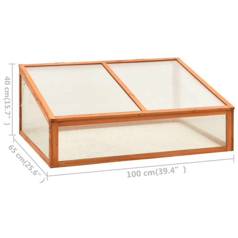 vidaXL Skleník 100x65x40 cm jedľové drevo