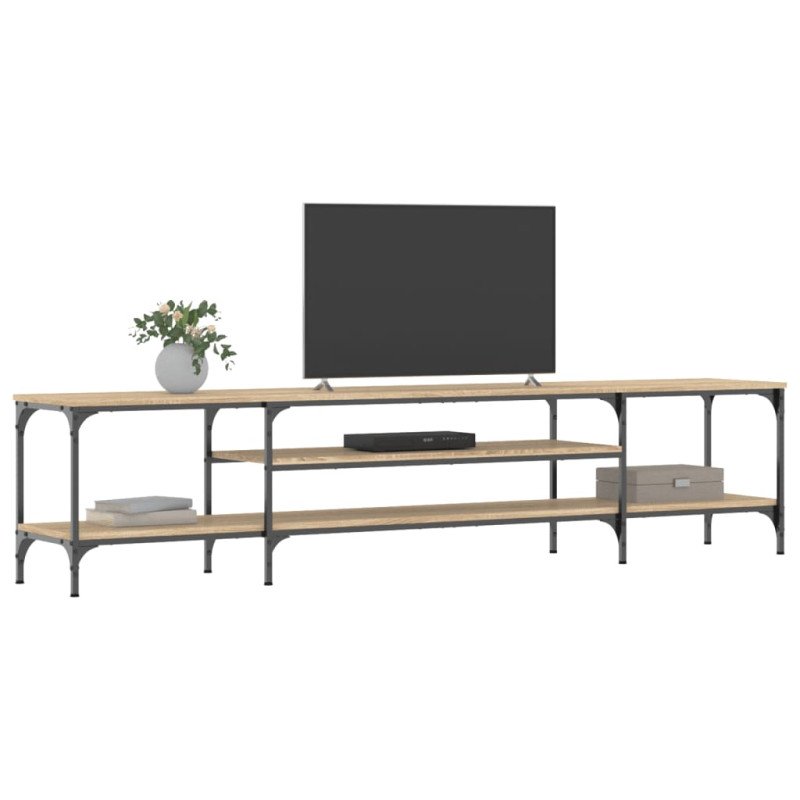 vidaXL TV skrinka dub sonoma 201x35x45 cm kompozitné drevo a železo