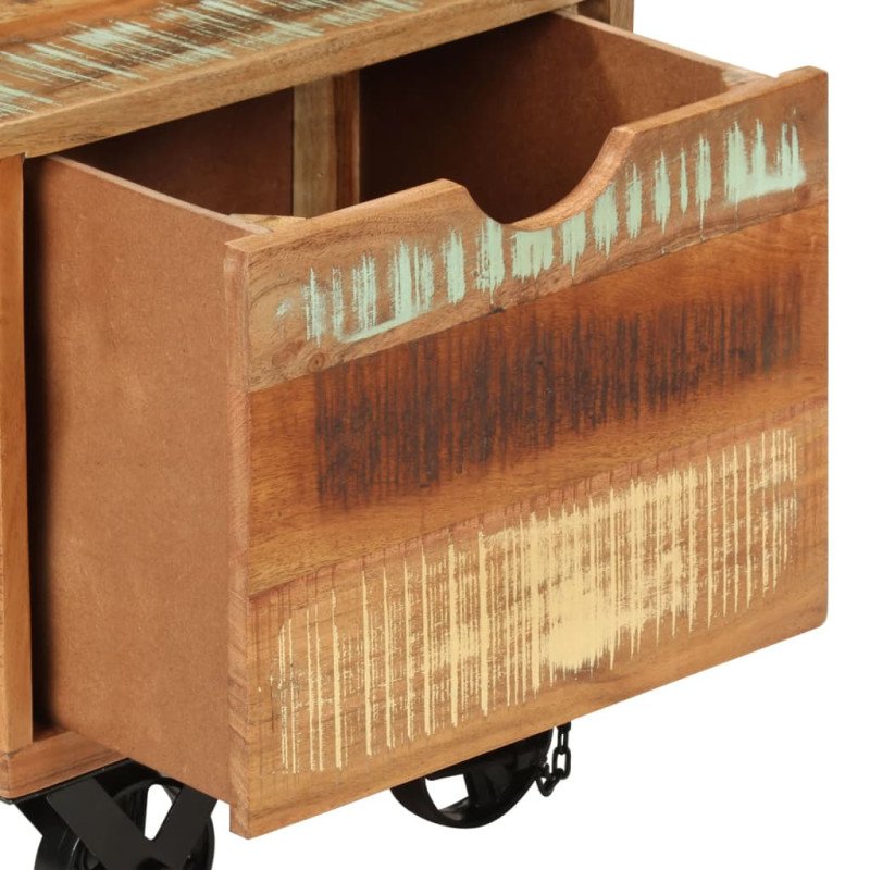 vidaXL Príručný stolík 40x40x45 cm recyklovaný masív