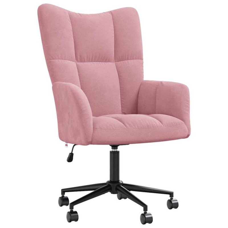 vidaXL Relaxačné kreslo ružové zamat