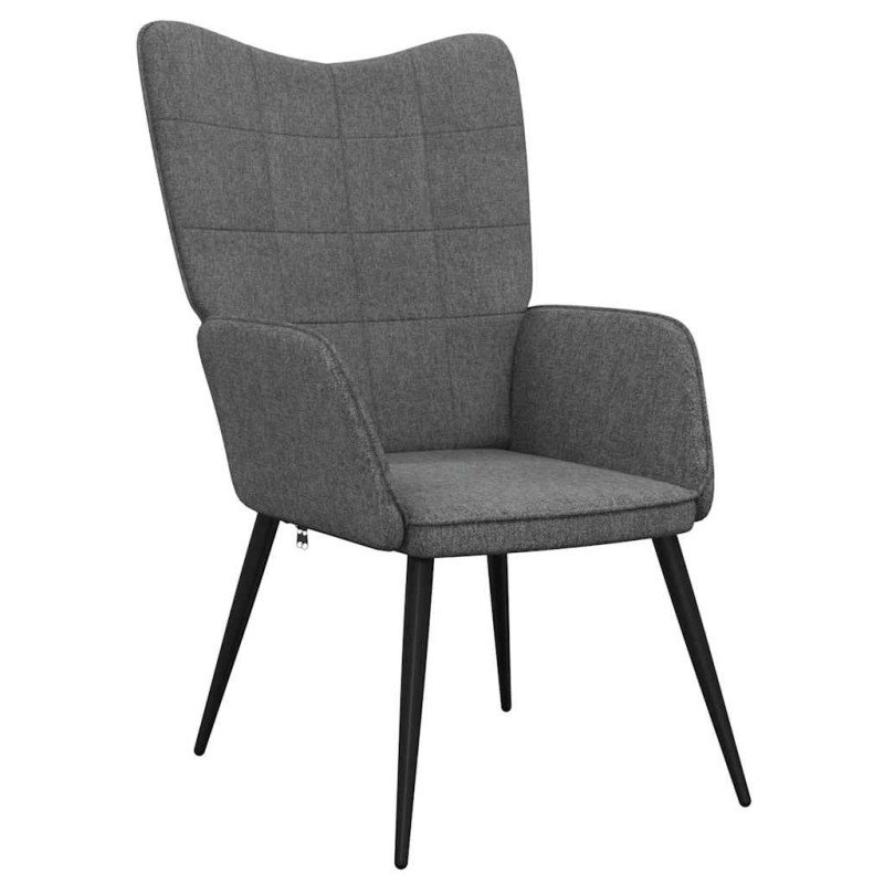 vidaXL Relaxačné kreslo, tmavosivé, látka