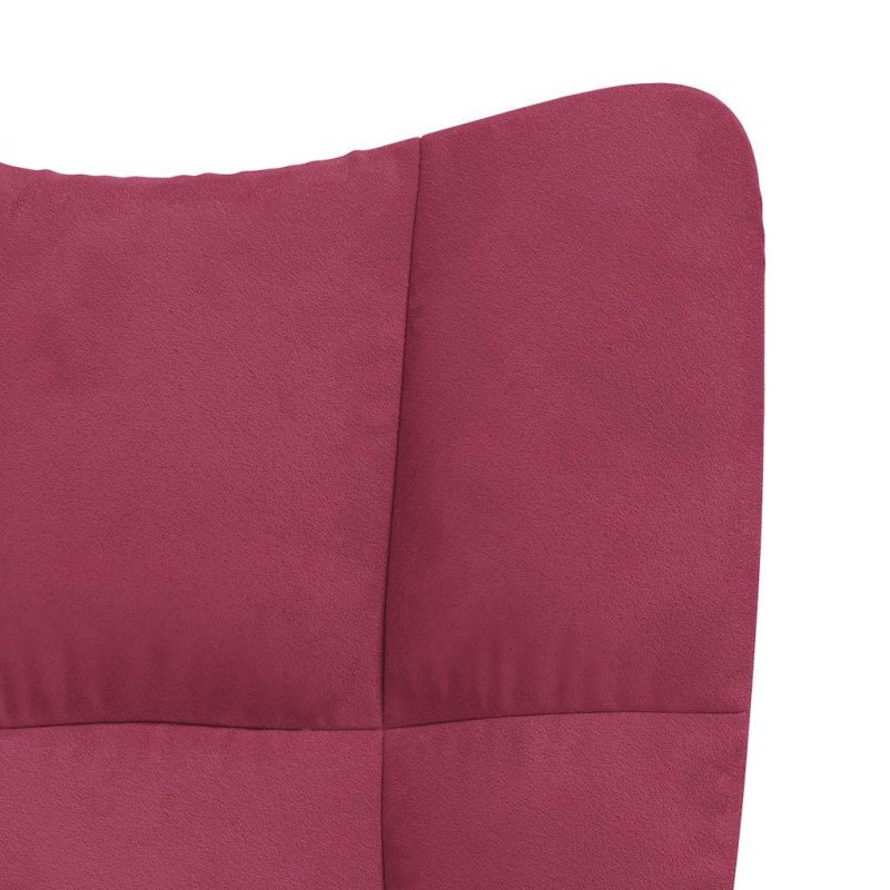 vidaXL Relaxačné kreslo vínovo-červené zamat