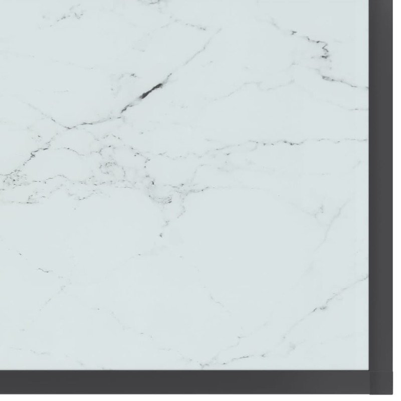 vidaXL Konzolový stolík biely 200x35x75,5 cm tvrdené sklo