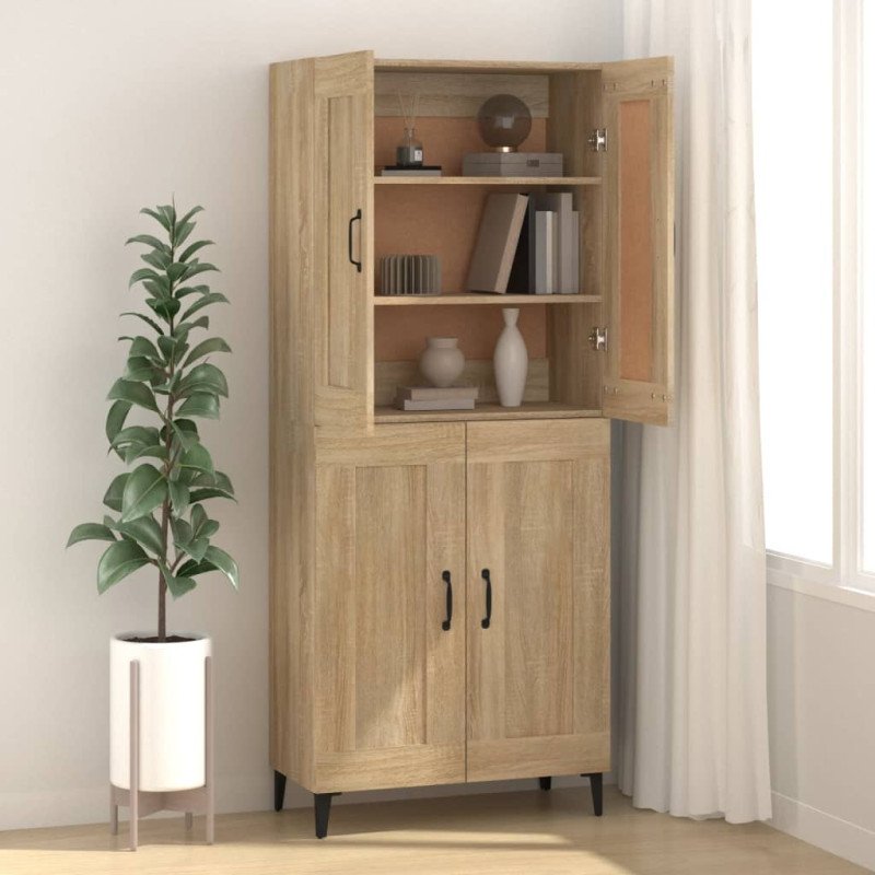 vidaXL Komoda vo farbe dubu sonoma 69,5x34x90 cm spracované drevo