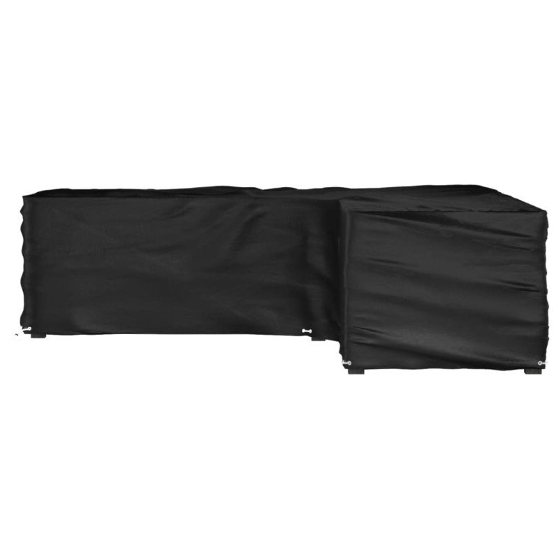vidaXL Kryt na záhradný nábytok v tvare L 16 očiek 285x285x70 cm