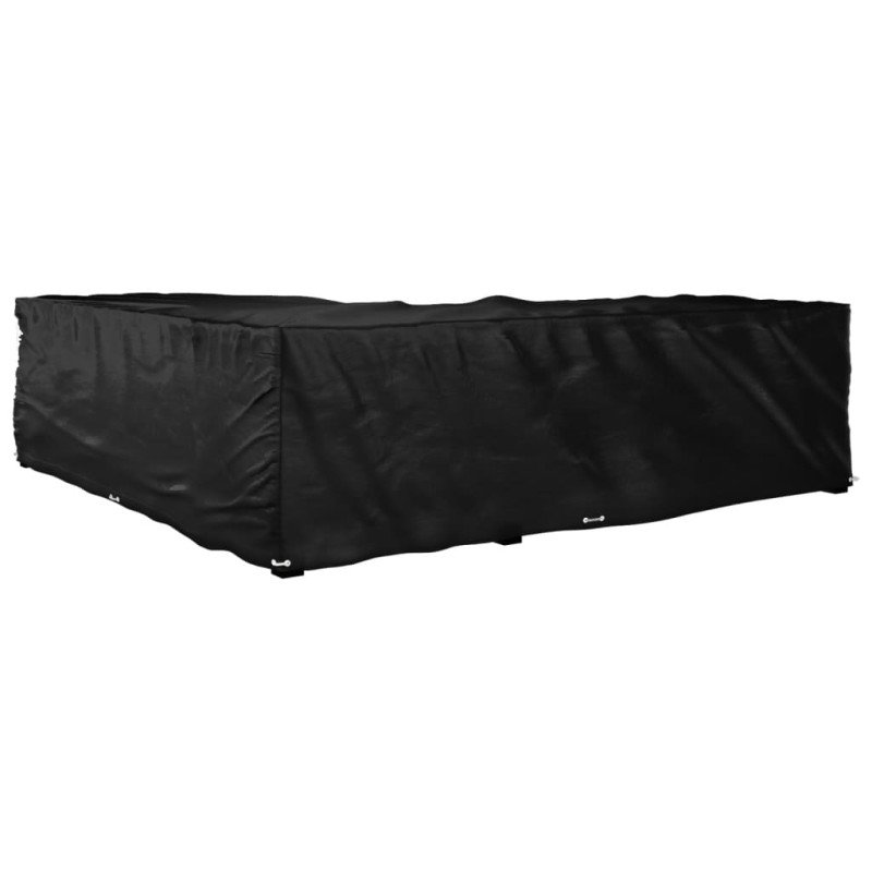 vidaXL Kryt na záhradný nábytok v tvare L 16 očiek 285x285x70 cm