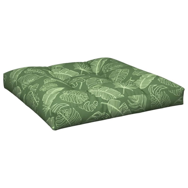 vidaXL Poduška na paletovú pohovku vzor listov 80x80x12 cm látka
