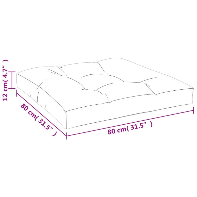 vidaXL Poduška na paletovú pohovku tyrkysová 80x80x12 cm látka