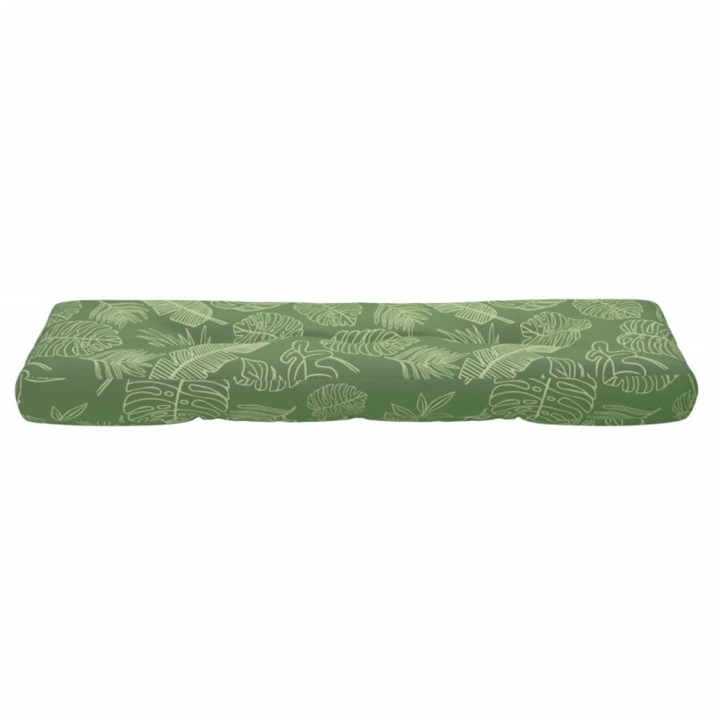 vidaXL Podložka na paletový nábytok, vzor s listami 120x40x12cm, látka