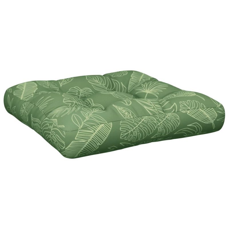 vidaXL Poduška na paletovú pohovku listový vzor 58x58x10 cm látka