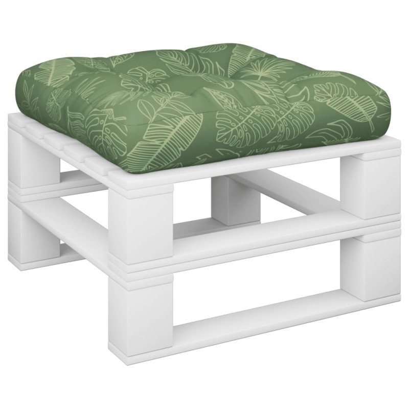 vidaXL Poduška na paletovú pohovku listový vzor 58x58x10 cm látka