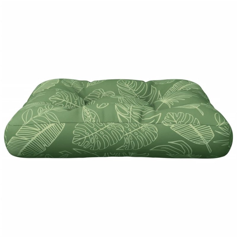 vidaXL Poduška na paletovú pohovku listový vzor 58x58x10 cm látka